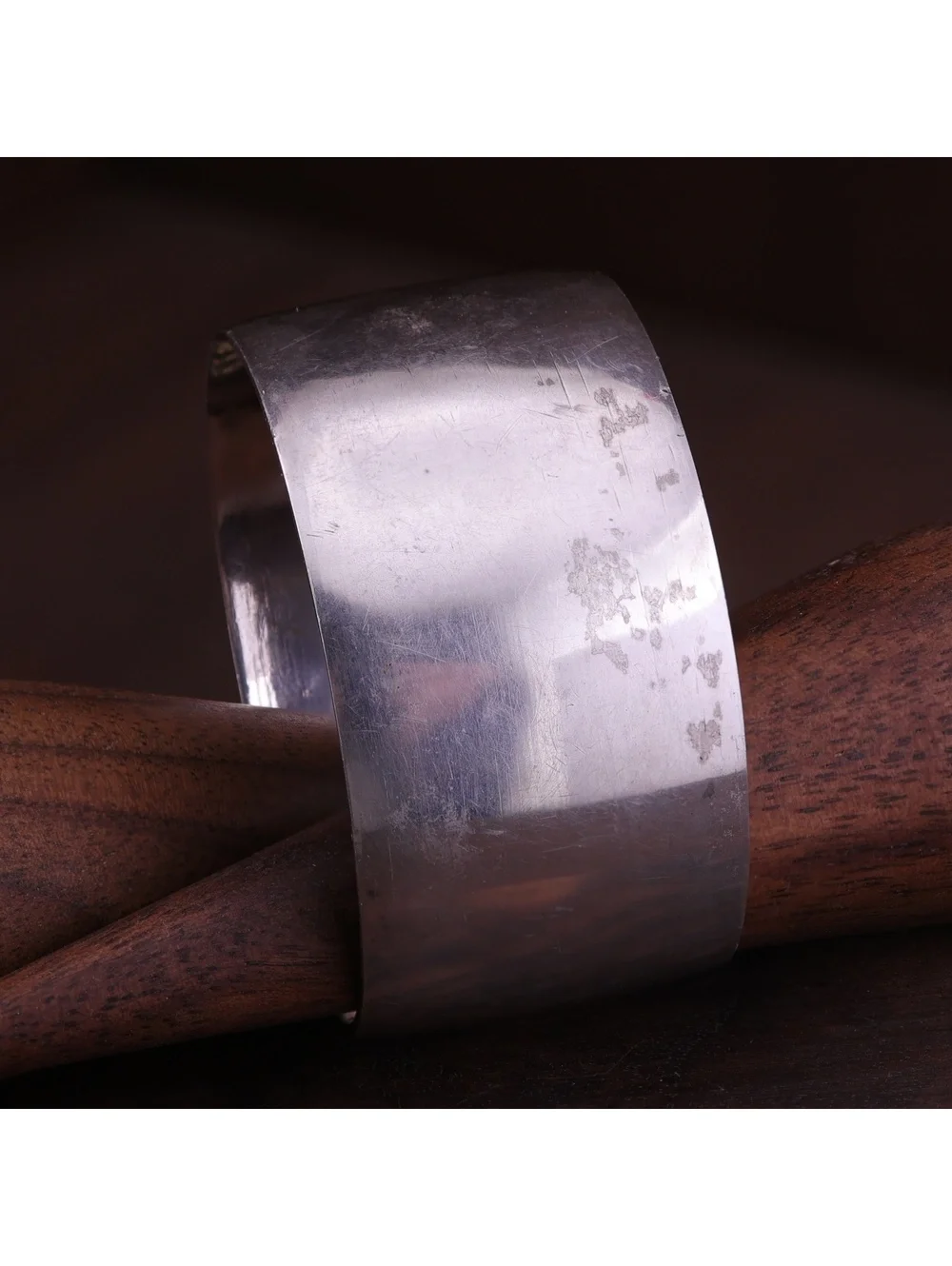 Vintage 1955 Mid-Century Sterling Silver 40g Napkin Ring - Engraved VF Monogram